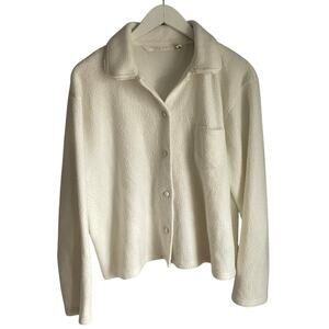 Vintage Victoria's Secret Country White Cottagecore Feminine Lace Cardigan L